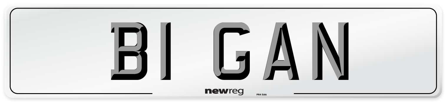 B1 GAN Number Plate from New Reg